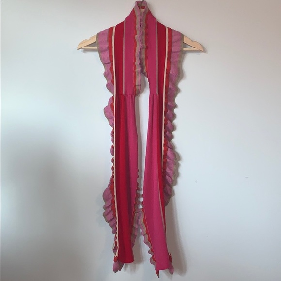 Echo Accessories - Echo // Frilly Multicolour Knit Scarf Echo Accessories - Echo // Frilly Multicolour Knit Scarf